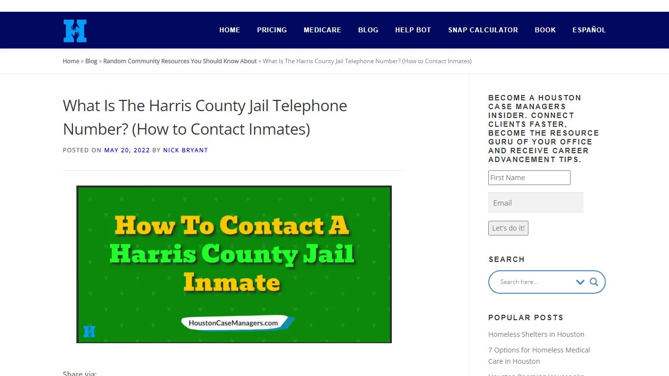 What Is The Harris County Jail Phone Number? (How to Contact Inmates)